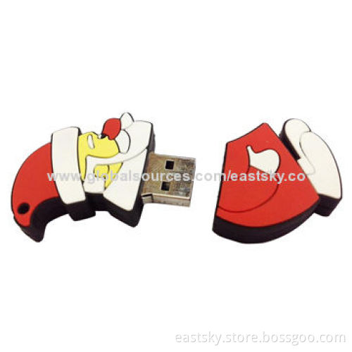Custom Santa claus Shape Thumb drive, made of soft PVC material, OEM orders are welcomeNew